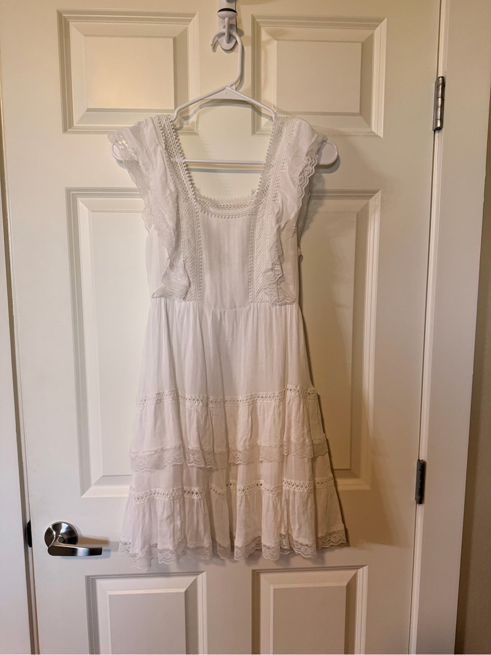 White Lace Tiered Sundress